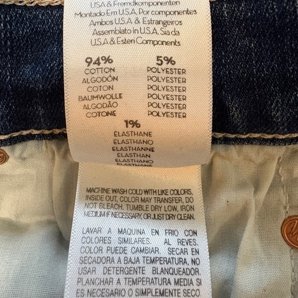 MOTHER The Insider Crop Step Chew Denim Jeans Dancing On Coals Distressed Sz 26 - Picture 10 of 12